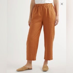 NWT Quince 100% European linen pants in terracotta size M
